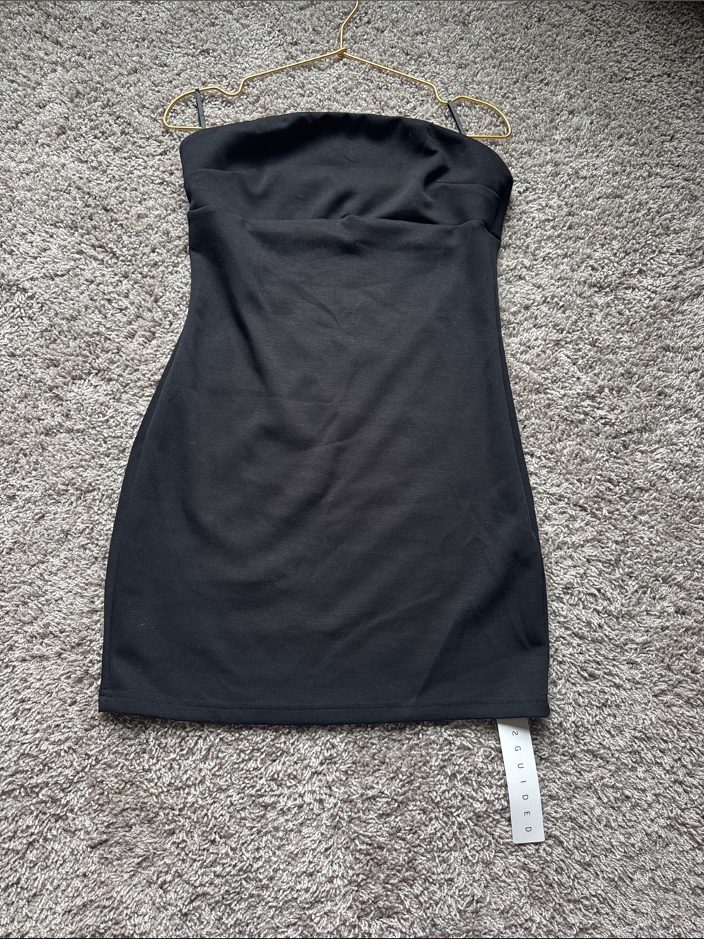 Missguided Black Strapless Bodycon Dress - Size M - NWT